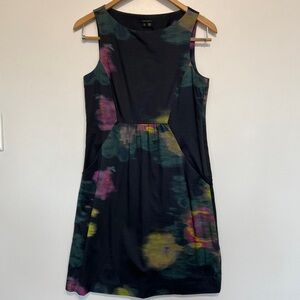 Theory Abstract Watercolor Dress | Size 4